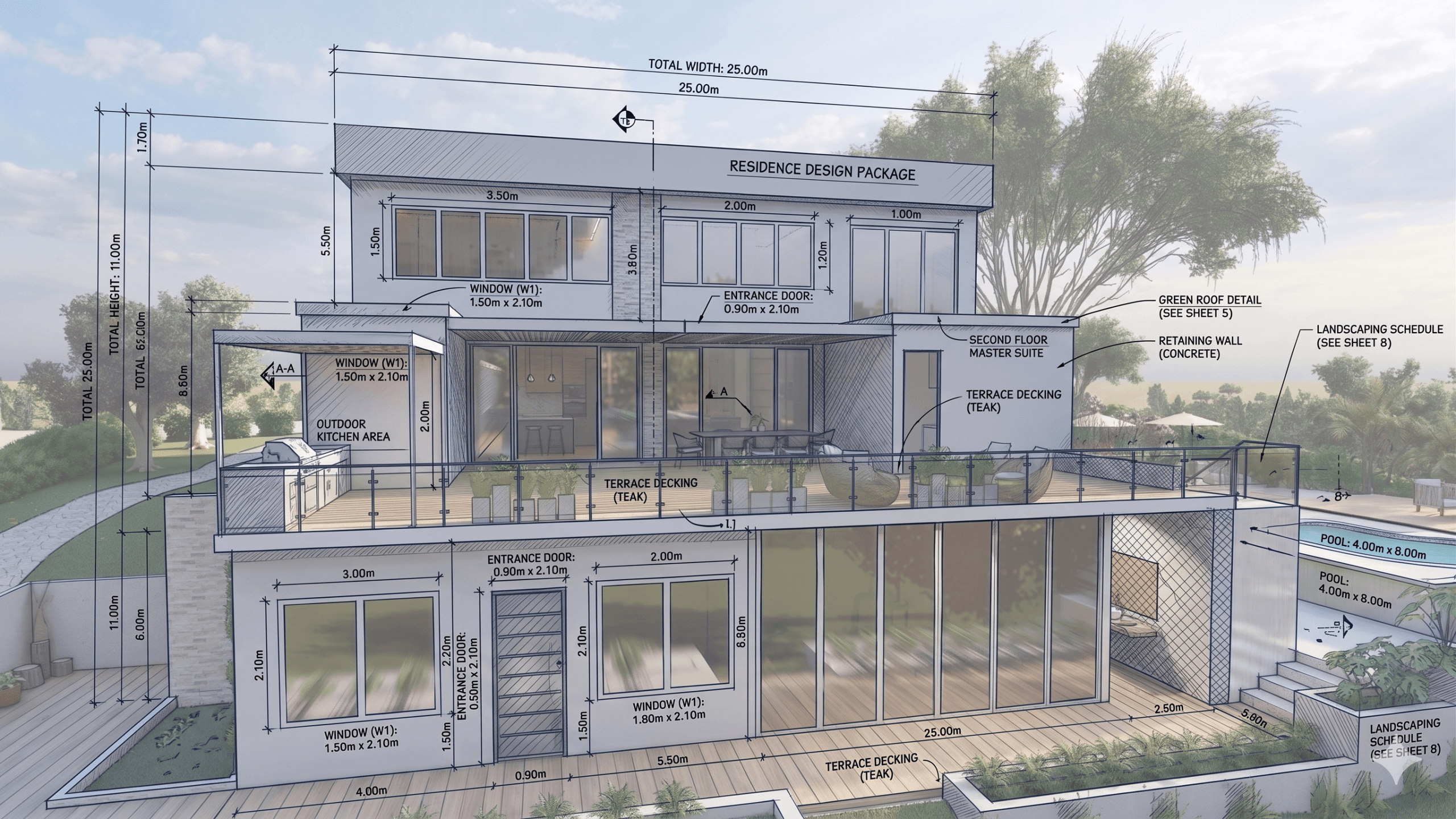 Home Proyecto residencial terminado con sistema de estructura metálica